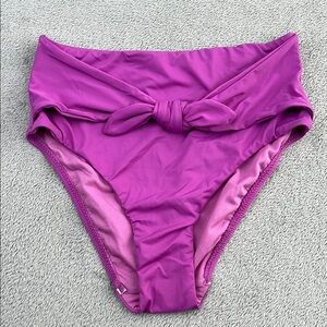 NEW Amavi XS Women's Purple High-Waisted‎ Bikini Bottom
